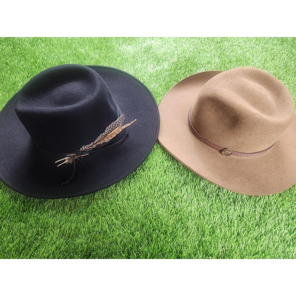 Stetson Cowboy Hats Lot 2 Mens One Size Multicolor Wool Coloma Woodrow Western
